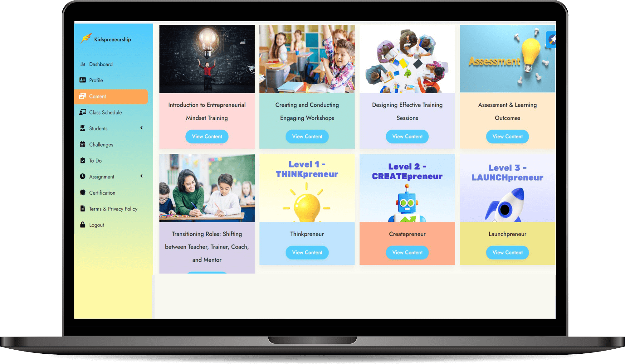 childdashbord Empowering Teachers: Entrepreneurial Education Certification 8